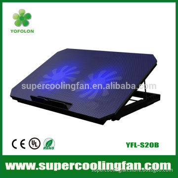 New design 5 class adjustable 2 USB Port electric laptop cooler pad